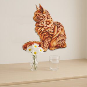 3D Illusion Norwegian Forest Cat Laser Engraving File,