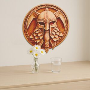 3D Illusion Viking Helmet Laser Engraving File, Norse