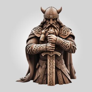 3D Illusion Viking Laser Engraving File, Norse Art