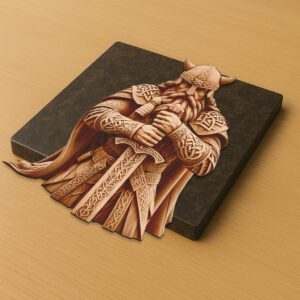 3D Illusion Viking Laser Engraving File, Norse Art