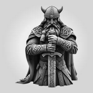 3D Illusion Viking Laser Engraving File, Norse Art