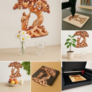 3D Jesus Illusion Laser Engraving Bundle, Christian Art