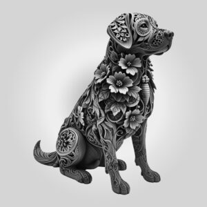 3D Labrador Illusion Laser Engraving File, Dog Art