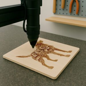 3D Laser Engraving File for Labrador Retriever, Floral