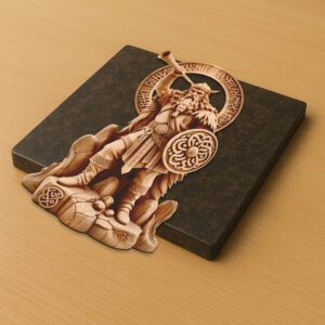 3D Laser Engraving File, Viking Horn Wall Art,