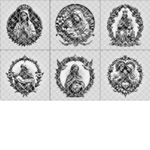 3D Laser Engraving Files Religious Bundle, Jesus Mary