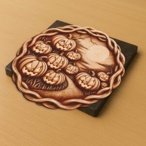 3D Laser Engraving Halloween File, Whimsical Jack O