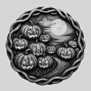 3D Laser Engraving Halloween File, Whimsical Jack O