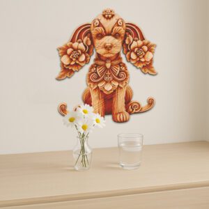 3D Poodle Illusion Laser Engraving File, Ornate Swirl