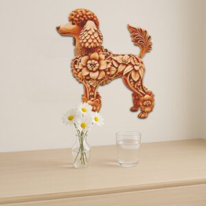 3D Poodle Laser Engraving File, Layered Dog Art