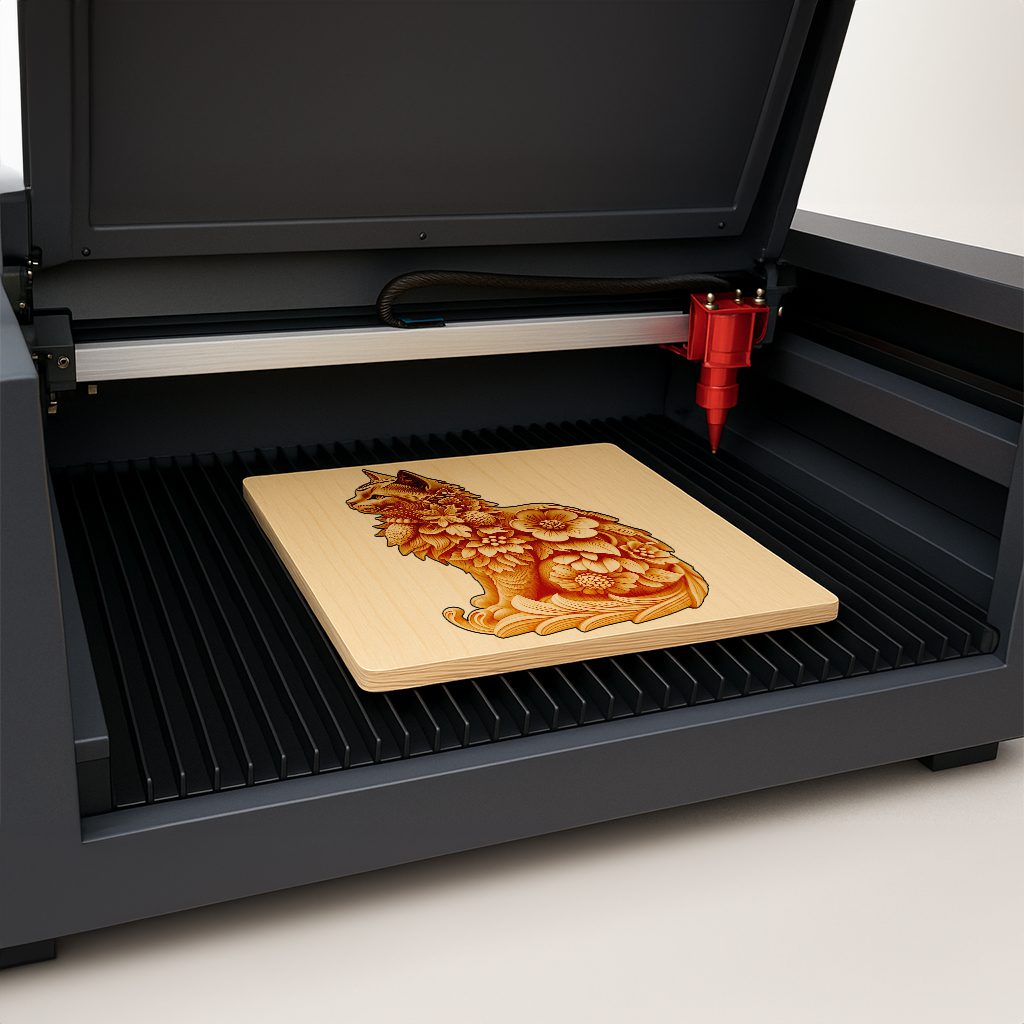 3D Ragdoll Cat Laser Engraving File, Pet Portrait