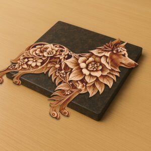 3D Shetland Sheepdog Illusion Laser Engraving File, Unique