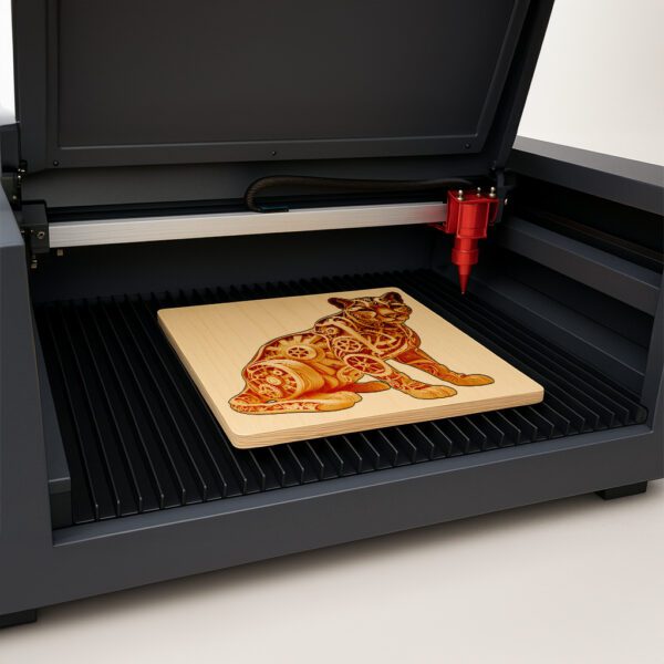 3D Steampunk Jaguar Laser Engraving File, Mechanical Animal
