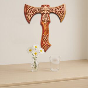 3D Viking Axe Laser Engraving File, Norse Wall