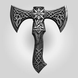 3D Viking Axe Laser Engraving File, Norse Wall