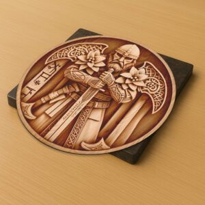 3D Viking Illusion Laser Engraving File, Norse Soldier,
