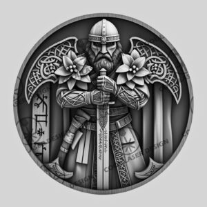 3D Viking Illusion Laser Engraving File, Norse Soldier,