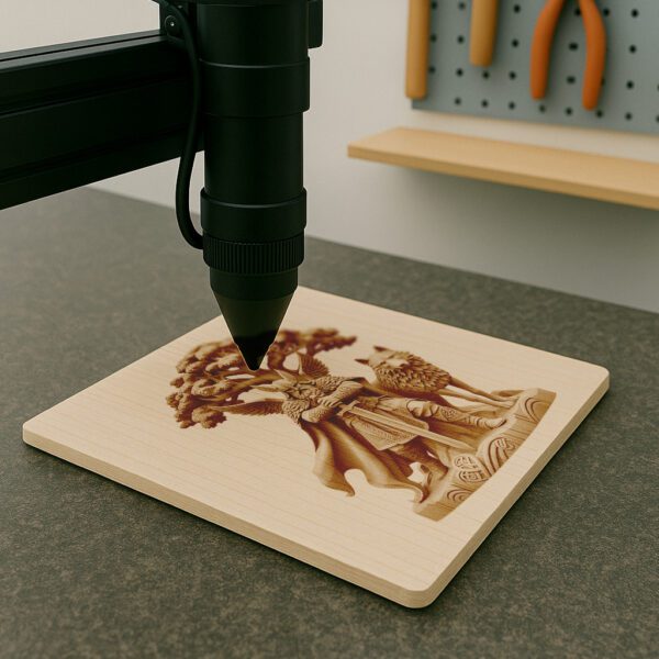 3D Viking Illusion Laser Engraving File, Norse Warrior