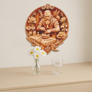 3D Viking Soldier Herbalist Laser Engraving File, Norse