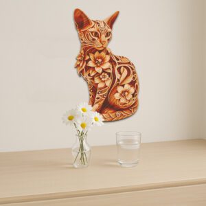 Abyssinian Cat 3D Illusion Laser Engraving File, Digital