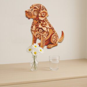 Beagle 3D Illusion Laser Engraving File, Dog Wall