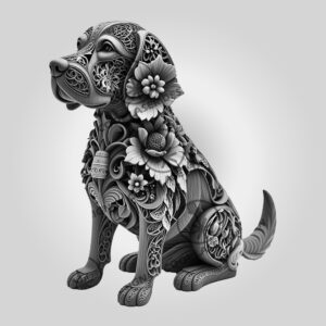 Beagle 3D Illusion Laser Engraving File, Dog Wall