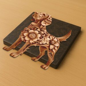 Beagle 3D Illusion Laser Engraving File, Unique Dog
