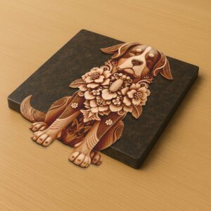 Bernese Mountain Dog 3D Illusion Laser Engraving File,