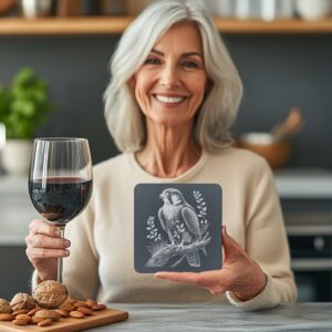 Bird on Branch Laser Engraving File for Slate