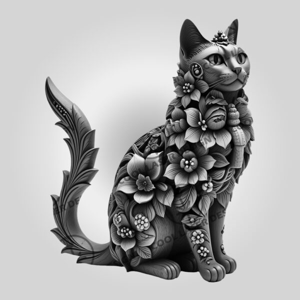 Bombay Cat 3D Illusion Laser Engraving File, Unique