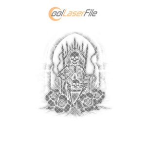 Bone Throne Laser Engraving File, Halloween Slate Cheese