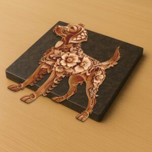 Brittany Spaniel 3D Illusion Laser Engraving File, Dog