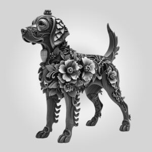 Brittany Spaniel 3D Illusion Laser Engraving File, Dog