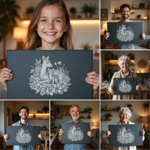 Bundle of 6 Slate Cheese Board Laser Engraving