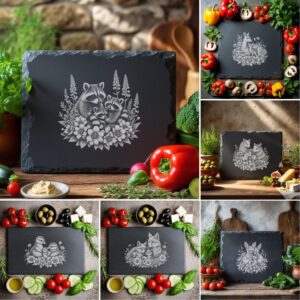 Bundle of 6 Slate Cheese Board Laser Engraving