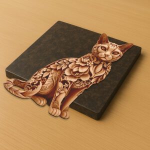 Burmese Cat 3D Illusion Laser Engraving Art Template