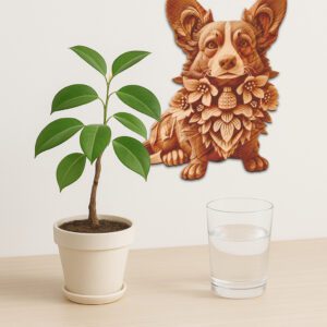 Corgi 3D Illusion Laser Engraving File, Digital Dog