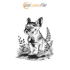 Dog Coaster Laser Engraving File, PNG for Drinkware,