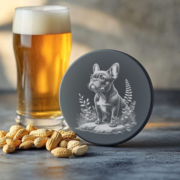 Dog Coaster Laser Engraving File, PNG for Drinkware,