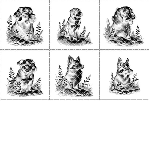 Dog Slate Coaster Engraving Designs, Rock Art PNG
