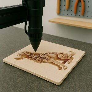 Floral Labrador 3D Illusion Laser Engraving File, Pet