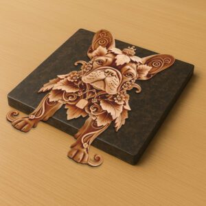 French Bulldog 3D Illusion Laser Engraving File, DIY