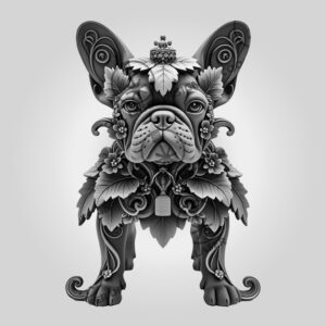 French Bulldog 3D Illusion Laser Engraving File, DIY