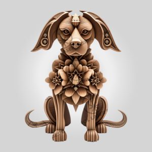 Golden Retriever 3D Illusion Laser Engraving File, Dog
