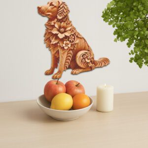 Golden Retriever 3D Illusion Laser Engraving File, Unique
