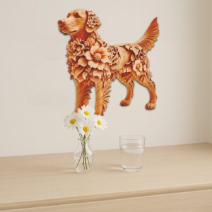 Golden Retriever 3D Laser Engraving File, Unique Pet