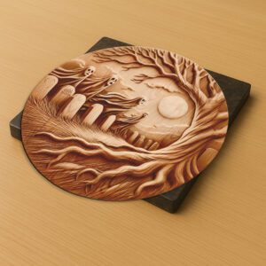 Halloween 3D Ghost Illusion Laser Engraving File, Spooky