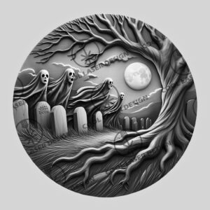 Halloween 3D Ghost Illusion Laser Engraving File, Spooky