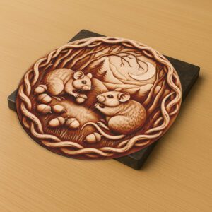 Halloween 3D Illusion Laser Engraving Design, Mice and
