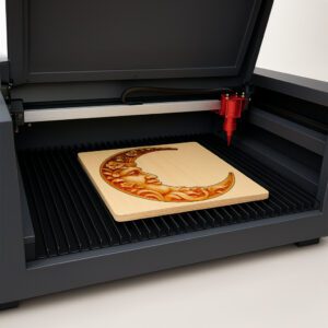 Halloween 3D Illusion Laser Engraving File, Carved Crescent